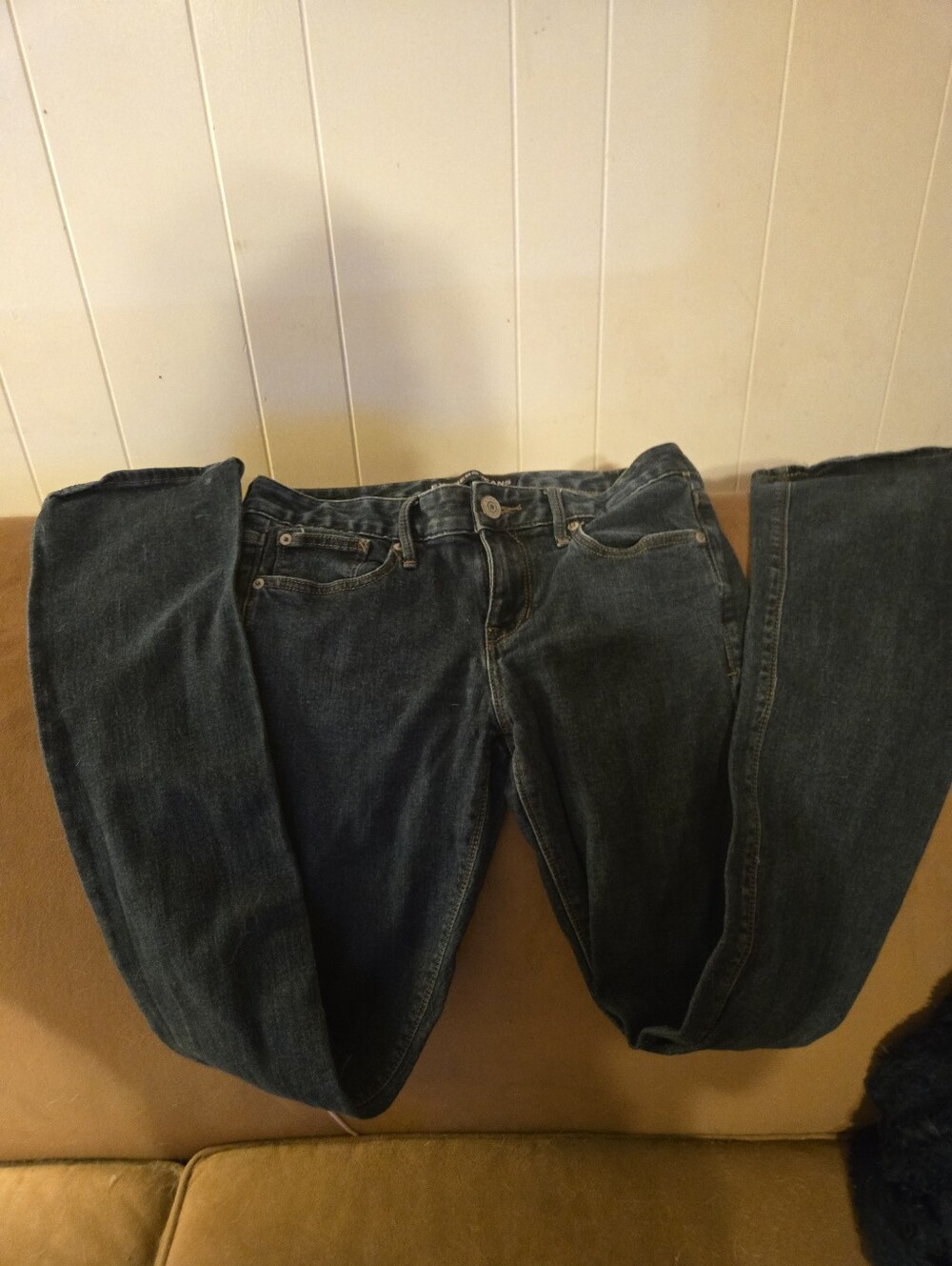 Express Straight Leg Jeans in Dark Blue